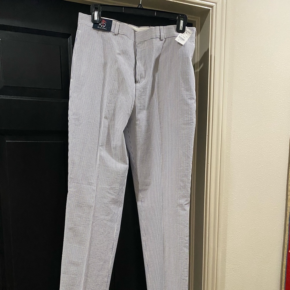 Brook’s Brothers Seersucker Pants, size 18.  NEVER worn.  Tags still on.